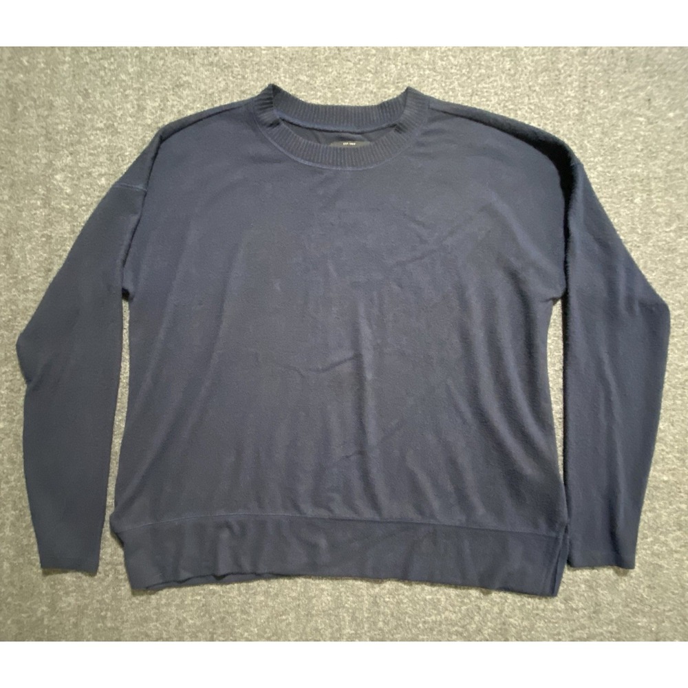 Lucky Brand Los Angeles California Long Sleeve Shirt Womens Navy Blue  Size M